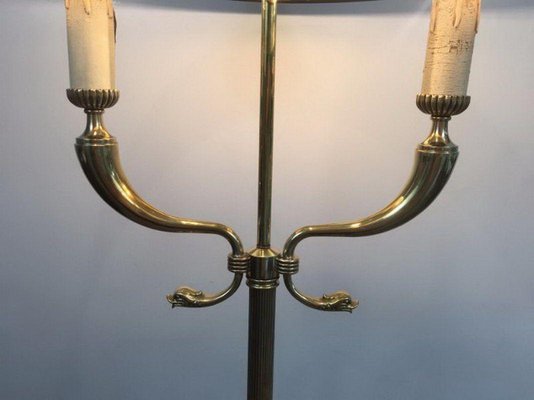 Brass Parquet Floor Lamp from Jansen House, 1940s-BA-1365776