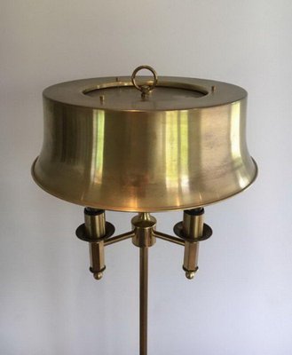 Brass Parquet Lamp with Brass Lampshade attributed to Maison Charles-BA-1365785