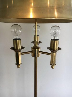 Brass Parquet Lamp with Brass Lampshade attributed to Maison Charles-BA-1365785