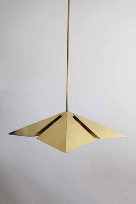 Brass Pendant Lamp from Vereinigte Werkstätten München, Germany, 1970s-SFD-728490