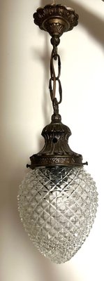 Brass Pineapple Ceiling Lamp, 1950s-AVC-1741759