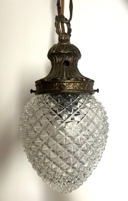 Brass Pineapple Ceiling Lamp, 1950s-AVC-1741759