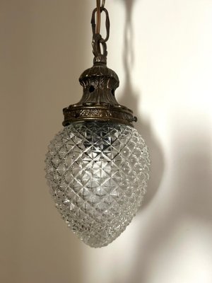 Brass Pineapple Ceiling Lamp, 1950s-AVC-1741759