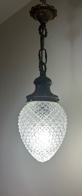 Brass Pineapple Ceiling Lamp, 1950s-AVC-1741759