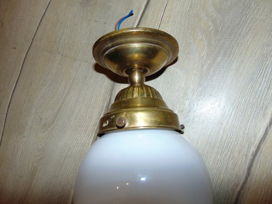 Brass Plafond Celling Lamp, 1920s-CAQ-1409560