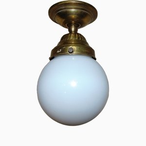 Brass Plafond Celling Lamp, 1920s-CAQ-1409560