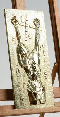 Brass Plaque Depicting Jesus Christ from Fraser, 1970s-RAQ-1389088