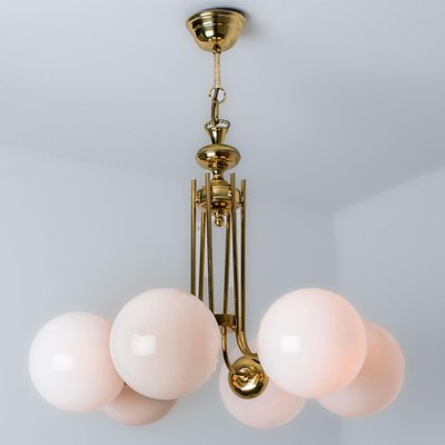 Brass Round Hanging Light from Limburg, 1970s-VDW-2028625