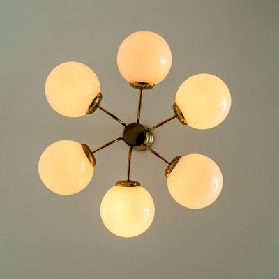 Brass Round Hanging Light from Limburg, 1970s-VDW-2028625