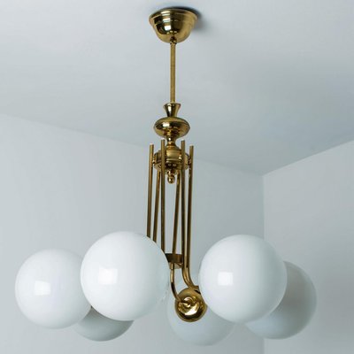 Brass Round Hanging Light from Limburg, 1970s-VDW-2028625