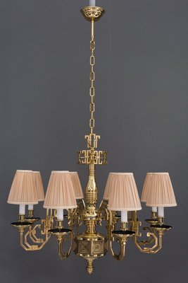 Brass Saloon Chandelier by Gaetano Sciolari, 1920s-SPD-853167