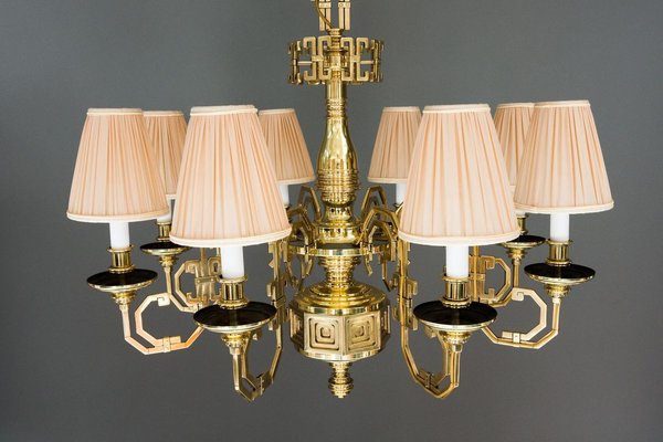 Brass Saloon Chandelier by Gaetano Sciolari, 1920s-SPD-853167