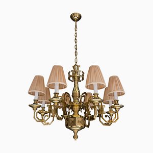 Brass Saloon Chandelier by Gaetano Sciolari, 1920s-SPD-853167