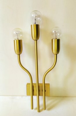 Brass Sconces attributed to Gaetano Sciolari for Sciolari, 1970s, Set of 2-EI-1468036