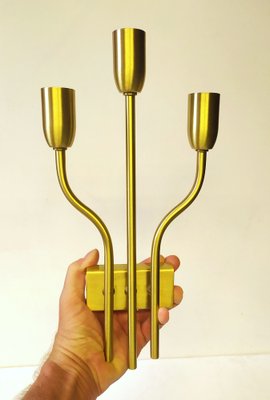 Brass Sconces attributed to Gaetano Sciolari for Sciolari, 1970s, Set of 2-EI-1468036