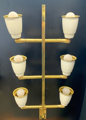 Brass Sconces attributed to Pietro Chiesa, 1950s, Set of 2-XQC-1736940