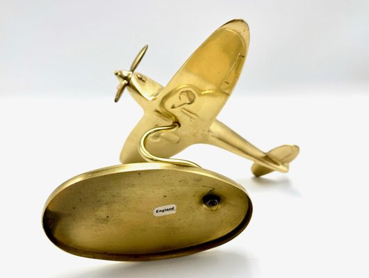 Brass Sculpture of Aeroplane Model, 1960s-ZCY-1726545