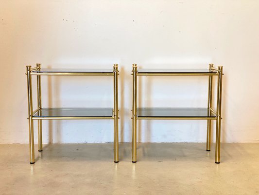 Brass Side Tables, 1980s, Set of 2-NPC-1180536