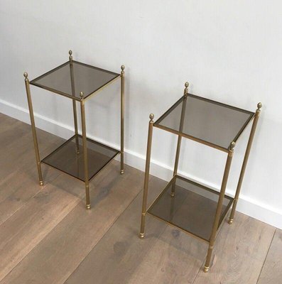 Brass Side Tables from Maison Jansen, Set of 2-BA-1365502