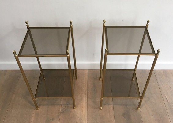 Brass Side Tables from Maison Jansen, Set of 2-BA-1365502