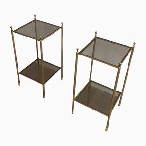 Brass Side Tables from Maison Jansen, Set of 2-BA-1365502