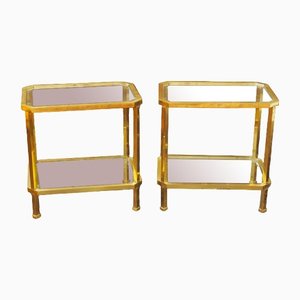 Brass Side Tables, Paris, 1960s, Set of 2-YNQ-1448974