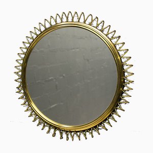 Brass Spiral Mirror, 1950s-KQB-698108