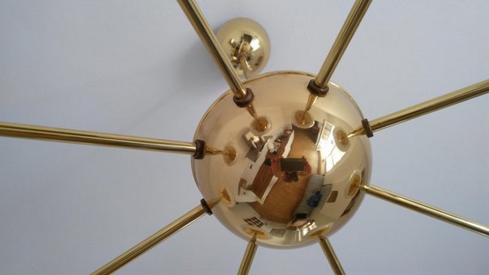 Brass Sputnik Chandeliers from Drukov, 1960s, Set of 2-TZ-583737