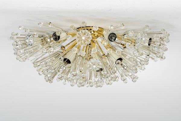 Brass Starburst Chandelier by Emil Stejnar for Rupert Nikoll, Austria, 1960s-UGR-1096525