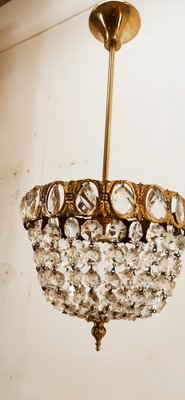 Brass Suspension Light with Crystals-QLH-1799242