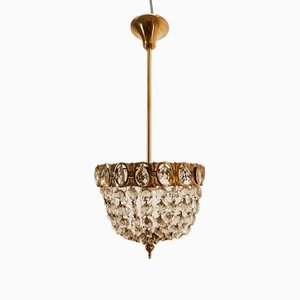 Brass Suspension Light with Crystals-QLH-1799242