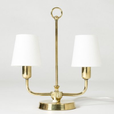 Brass Table Lamp from Uppsala Armaturfabrik, 1940s-NL-1796863