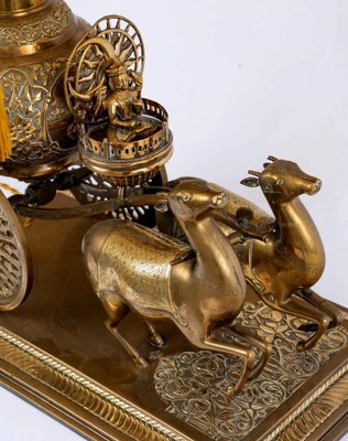 Brass Table Lamp in Silk Gold Thread from Shiva-UQL-1752333