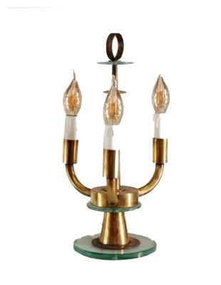 Brass Table Lamp in the style of Pietro Chiesa for Fontana Arte, Italy, 1940s-YUW-1436837