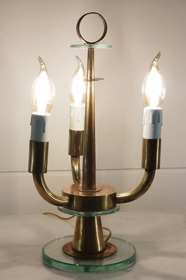 Brass Table Lamp in the style of Pietro Chiesa for Fontana Arte, Italy, 1940s-YUW-1436837