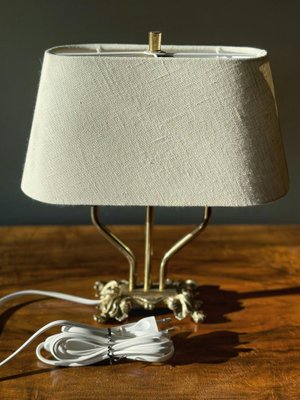 Brass Table Lamp with Double Arms. 1940s-ARN-2026618