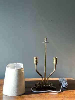 Brass Table Lamp with Double Arms. 1940s-ARN-2026618