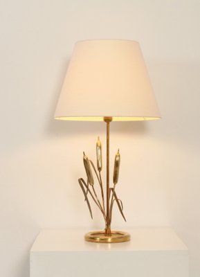 Brass Table Lamp with Wheat Spikes, Italy, 1970s-UB-1818678