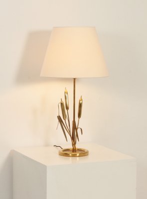 Brass Table Lamp with Wheat Spikes, Italy, 1970s-UB-1818678