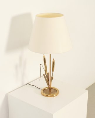 Brass Table Lamp with Wheat Spikes, Italy, 1970s-UB-1818678