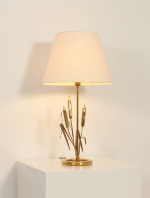 Brass Table Lamp with Wheat Spikes, Italy, 1970s-UB-1818678