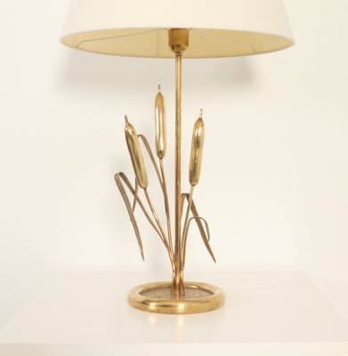 Brass Table Lamp with Wheat Spikes, Italy, 1970s-UB-1818678