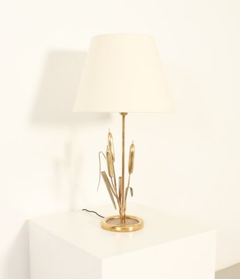 Brass Table Lamp with Wheat Spikes, Italy, 1970s-UB-1818678