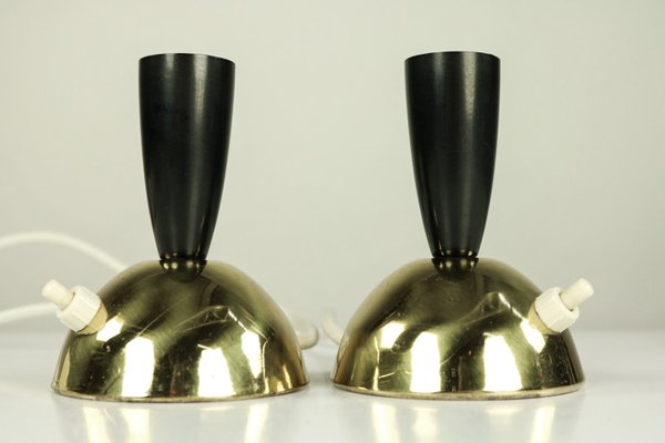 Brass Table Lamps, 1950s, Set of 2-FUP-591660