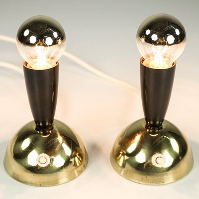 Brass Table Lamps, 1950s, Set of 2-FUP-591660