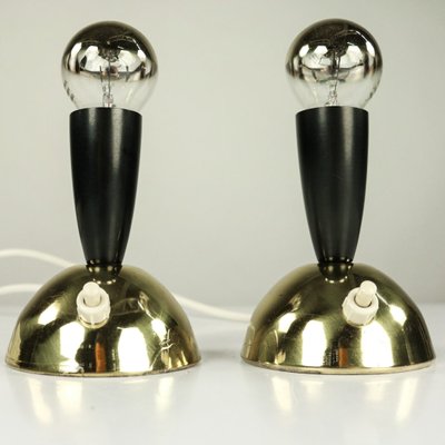 Brass Table Lamps, 1950s, Set of 2-FUP-591660