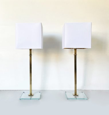 Brass Table Lamps, 1970s, Set of 2-WIM-1354676