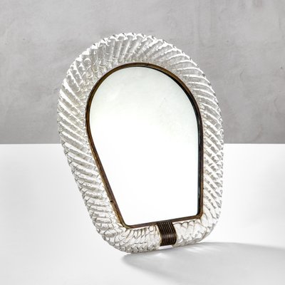 Brass Table Mirror by Barovier & Toso, 1950s-FWM-1313280