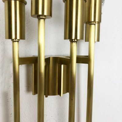 Brass Theatre Wall Ceiling Light in the Style of Stilnovo, Italy, 1970s-QZ-1149886