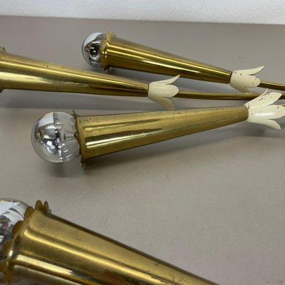 Brass Theatre Wall Light Sconces by Gio Ponti, Italy, 1950s, Set of 2-QZ-1772932